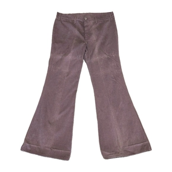 Vintage Levi's Movin' On Burgundy Corduroy Bell-Bottoms 38×32 Deadstock USA Made - Picture 1 of 12